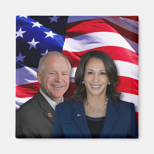 Aimant Harris Waltz Photo 2024 - Kamala Harris Tim Waltz