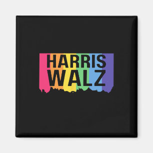 Aimant Harris Walz 2024 Gay pride Lgbtq Rainbow Kamala Ha