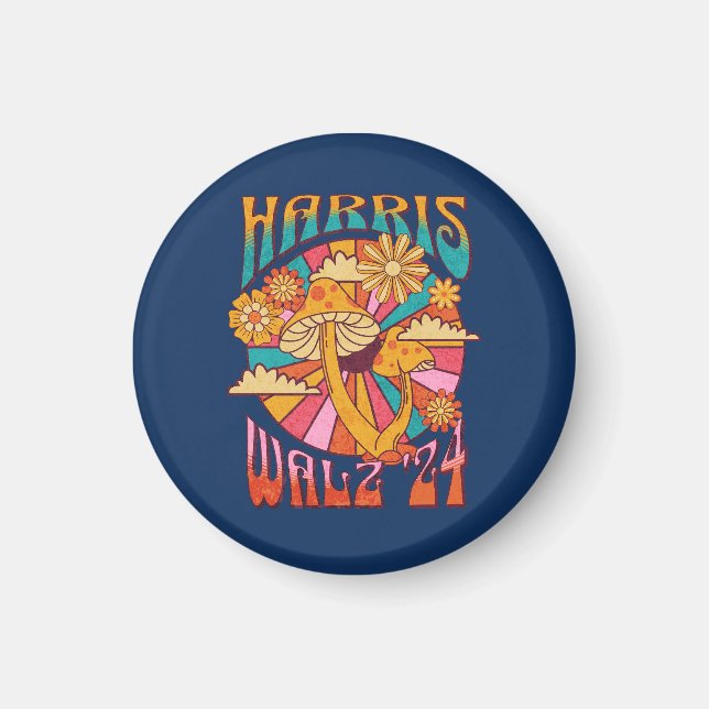 Aimant Harris Walz 2024 pour le président (Devant)