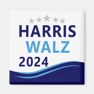 Aimant Harris Walz 2024 pour le président Blue Wave