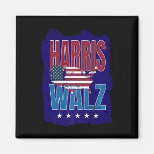 Aimant Harris Wheimer 2024 Distressed Us Flag Election Pr