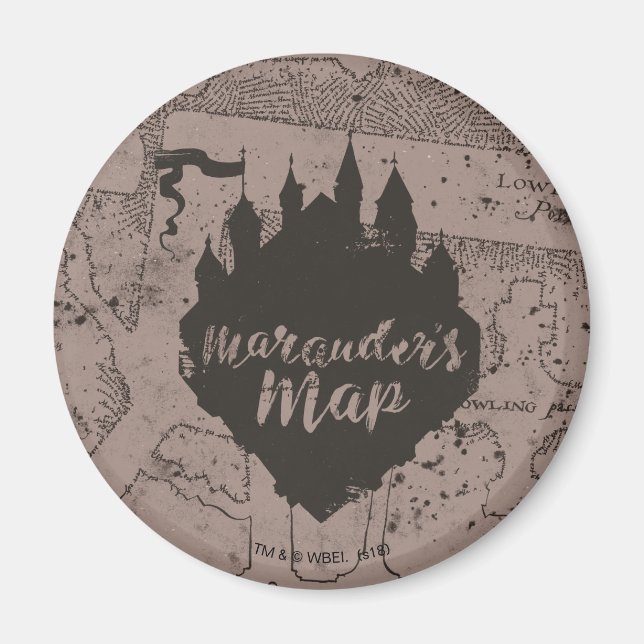 Aimant Harry Potter | Carte du château Marauder de HOGWAR (Devant)