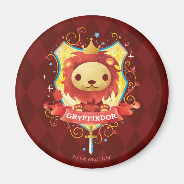 Aimant Harry Potter | Charmant blason GRYFFINDOR™ (Devant)