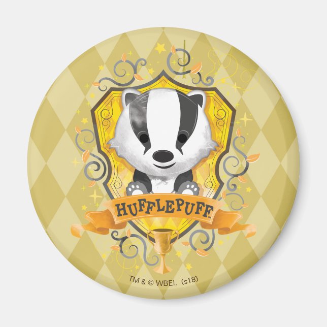 Aimant Harry Potter | Charme HUFFLEPUFF™ Crest (Devant)