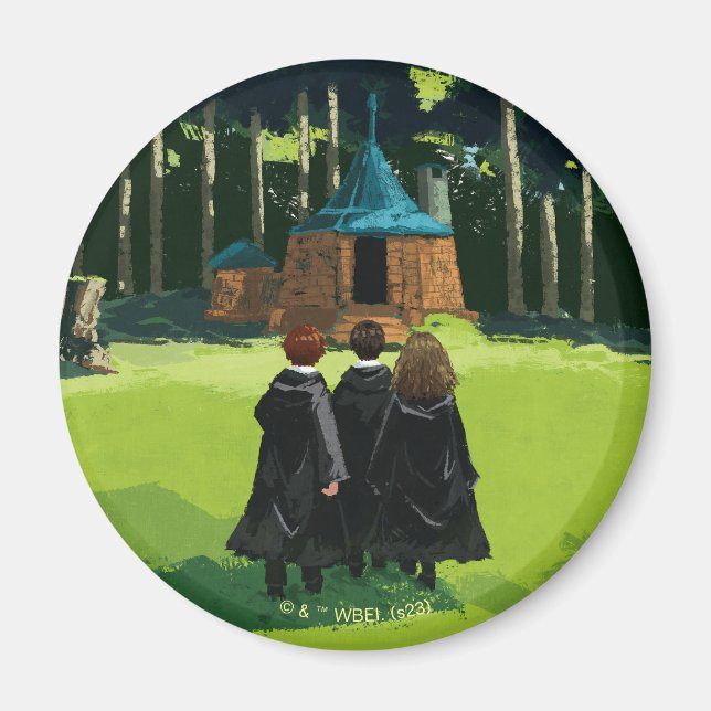 Aimant HARRY POTTER™, Ron & Hermione à la cabane de Hagri (Devant)