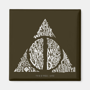 Aimant Harry Potter Spell   DEATHLY HALLOWS Typography Gr