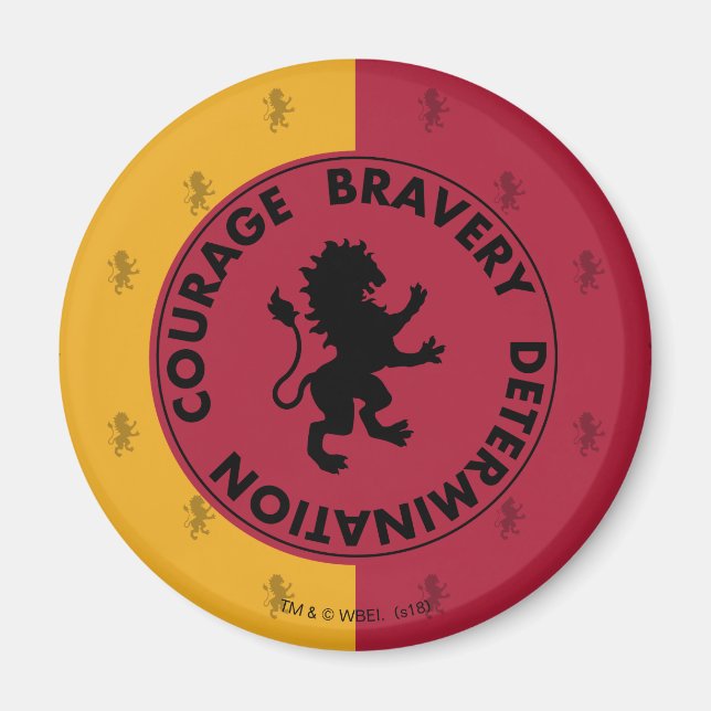 Aimant Harry Potter | Traits de la maison GRYFFINDOR™ Gra (Devant)
