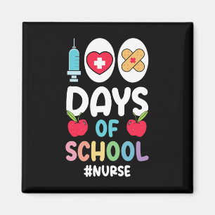 Aimant Hashtag Nurse Happy 100 jours d'école Nurse