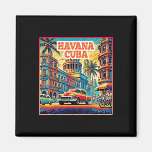 Aimant Havana Cuba Chemises Famille Voyage Tourisme Vinta
