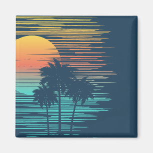 Aimant Hawaii Sunset Sunrise Graphic Topic Forêt tropical