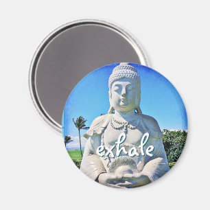 Aimant Hawaii Tropical Buddha Photo Exhale Citation Scrip
