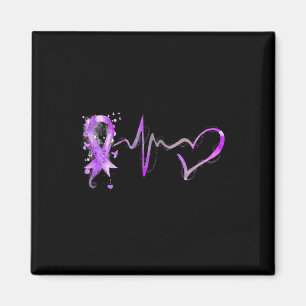 Aimant Hearbeat Purple Ribbon Pancreatic Cancer Awards