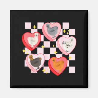 Aimant Heart Candy Silkie Chicken Valentine Farmer Animal