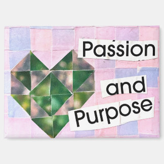 Aimant Heart Collage Art Pink Purple Boho Romantic