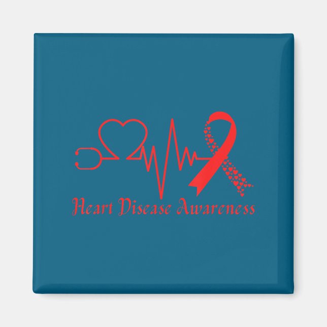 Aimant Heart Disease Awareness Go Red In February Health  (Devant)