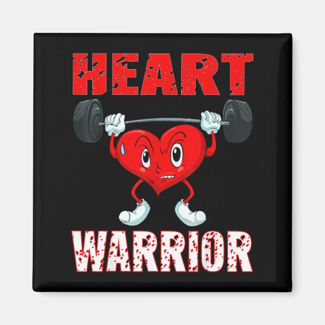 Aimant Heart Disease Awareness Heart Warrior Wear Red Hea (Devant)