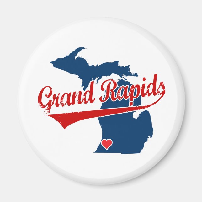 Aimant Hearts Grand Rapids Michigan (Devant)