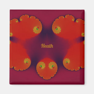 Aimant HEATH ~ Motif bleu et jaune rouge écarlate ~