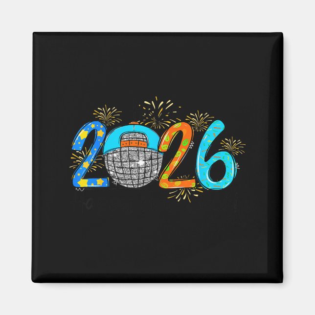 Aimant Hello 2026 Happy New Year Party Boys Kids Toddlers (Devant)