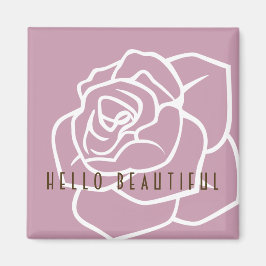 Aimant Hello Beautity - Moderne Chic Rose Rose