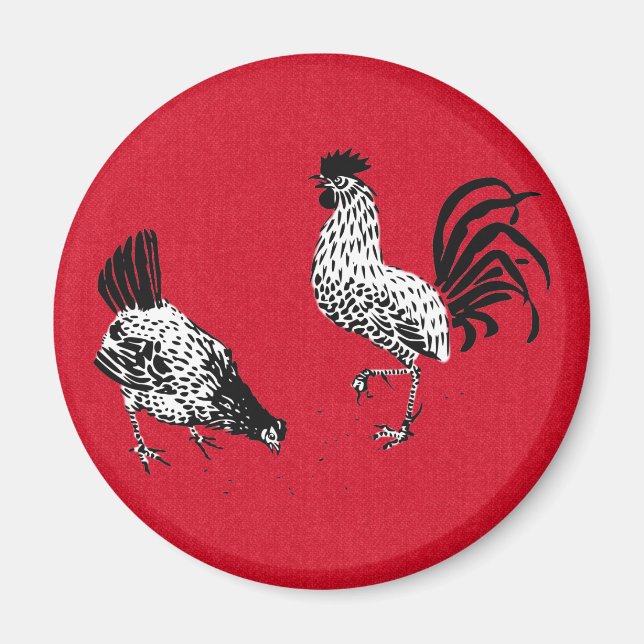 Aimant Hen et Rooster (Devant)