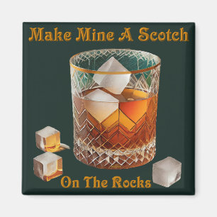 Aimant Heure de cocktail, faites-moi un scotch sur glace