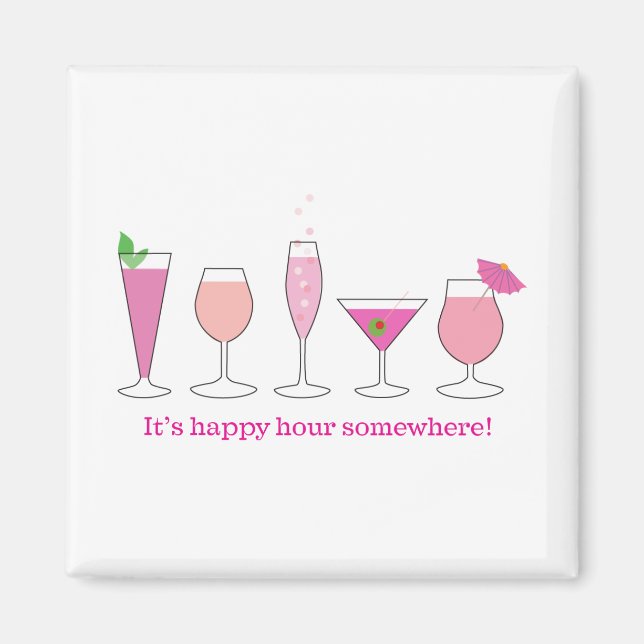 Aimant heure heureuse (Devant)