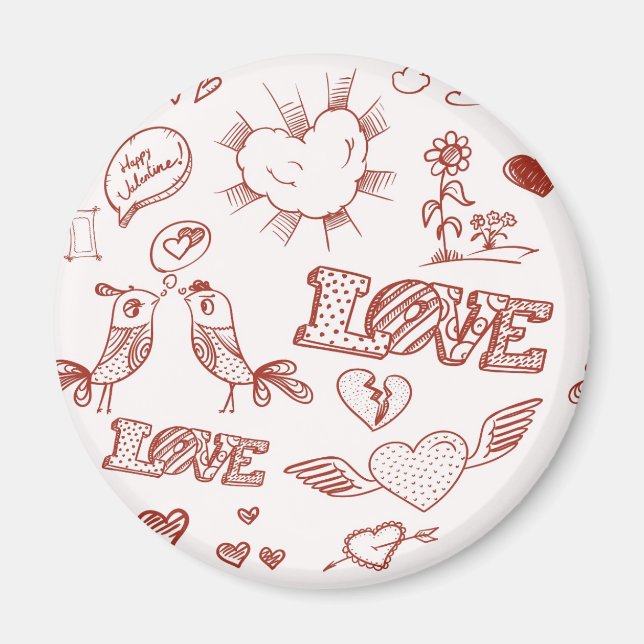 Aimant Heureuse Sainte-Valentin (Devant)