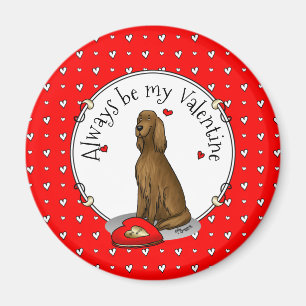 Aimant Heureuse Sainte-Valentin Be Mine Irish Setter (rou