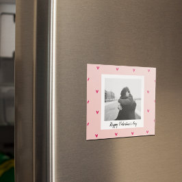 Aimant Heureuse Sainte-Valentin | Coeur rose et rouge | C