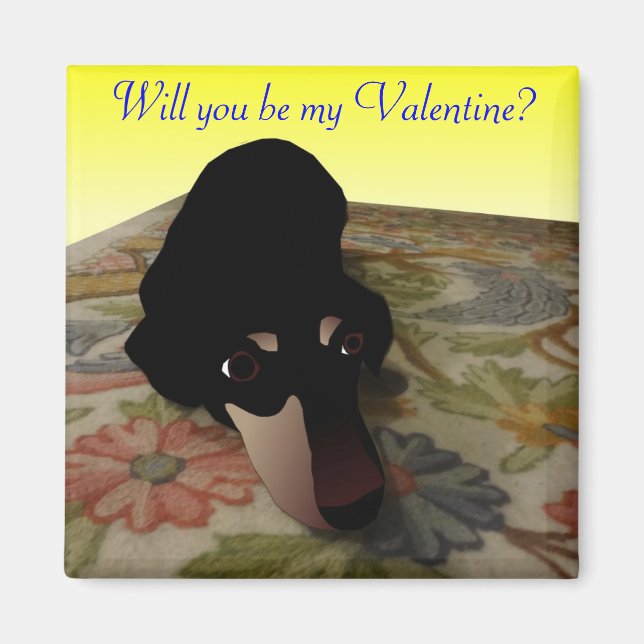 Aimant Heureuse Sainte-Valentin - Serez-Vous Ma Valentine (Devant)