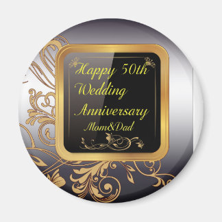 Aimant Heureux 50e anniversaire Mariage Faveurs &-Cadeaux