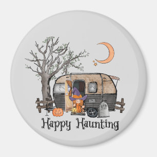 Aimant Heureux Camper d'Halloween Sorcière Éffrayante