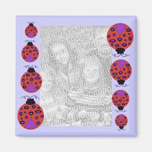 Aimant heureux de modèle de coccinelle