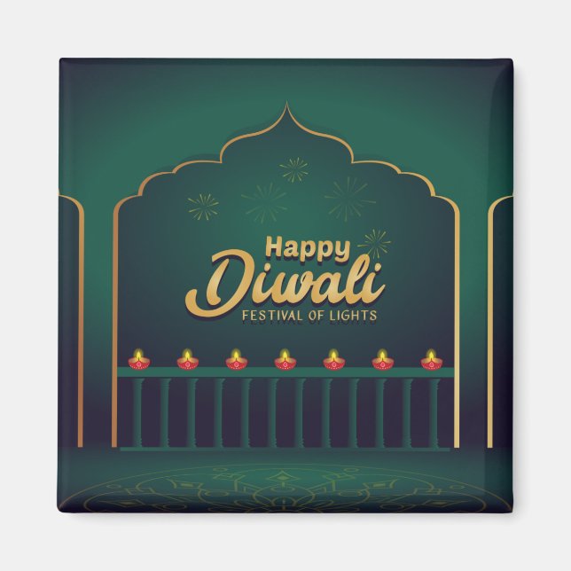 Aimant Heureux Diwali (Devant)