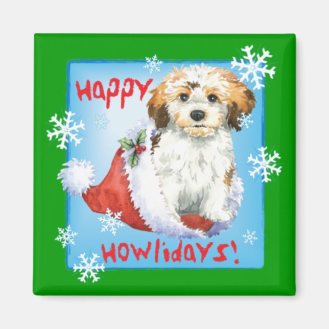 Aimant Heureux Howliday Havanese (Devant)