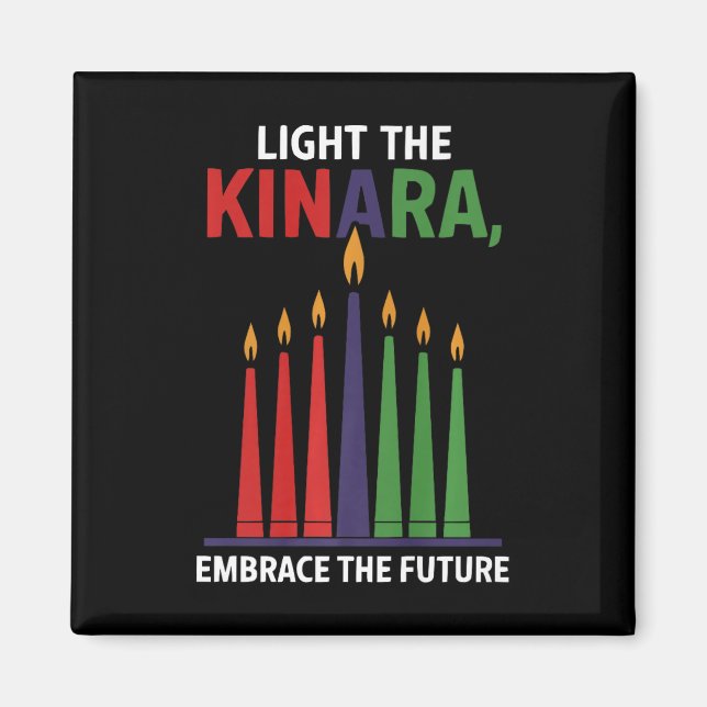 Aimant Heureux Kwanzaa bougies Afrique Fête Afrique Améri (Devant)
