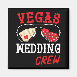 Aimant Heureux Mariage Mariée Mari Époux Et Épouse Vegas 