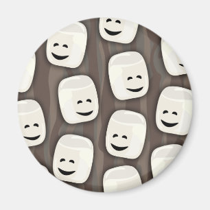 Aimant Heureux Motif des amis de Marshmallow