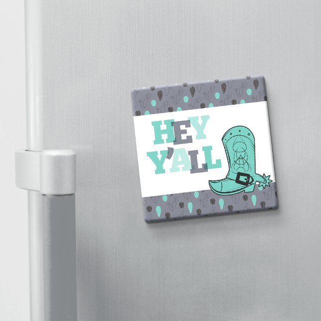 Aimant Hey Y'All - Texas (Créateur téléchargé)