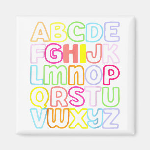 Aimant Hi Alphabet Retour À L'École Pré K Kindergarten Te