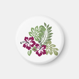 Aimant Hibiscus Bourgogne Décoration du feuillage Floral
