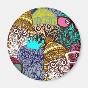 Aimant Hibou en couronne