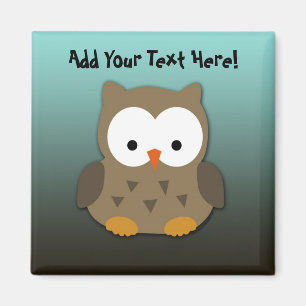 Aimant Hibou mignon de bébé personnalisé