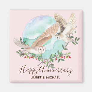 Aimant Hiboux Personnalisés