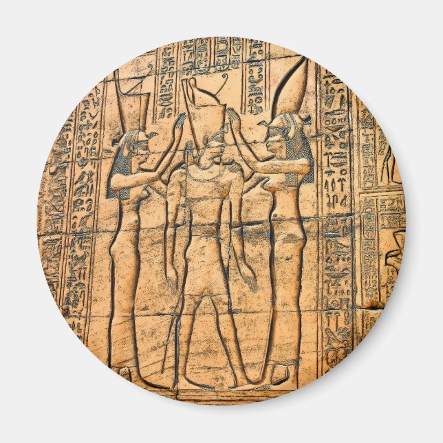 Aimant Hiéroglyphes au temple d'Edfu, Egypte (Devant)