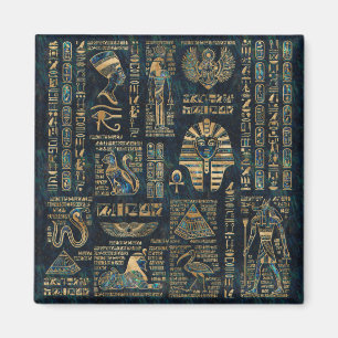 Aimant Hiéroglyphes et divinités égyptiens - ormeau et
