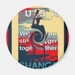 Aimant Hillary USA nous sommes plus forts ensemble