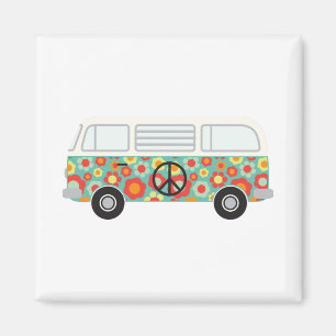 Aimant Hippie Bus