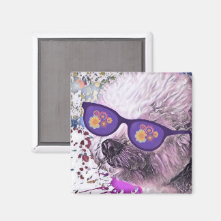 Aimant Hippie 'Chon l'aimant Bichon